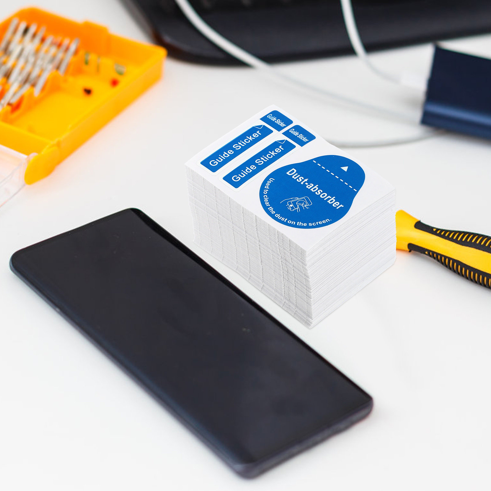 Dust Removal Sticker - 200 autocollants anti-poussière pour écran de